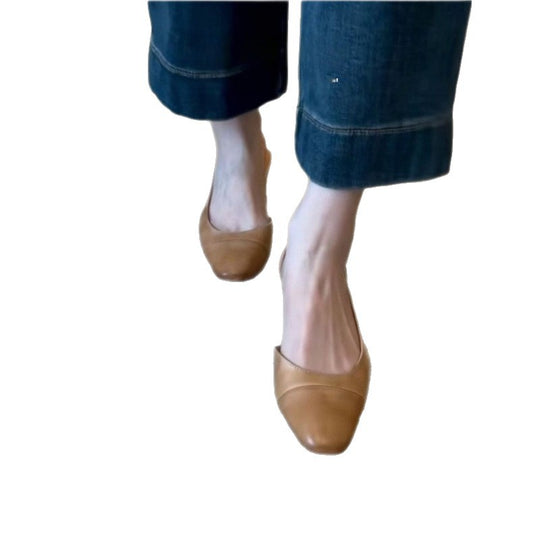 Damen Slingback-Ballerinas mit quadratischer Zehenbox und elastischem Fersenriemen Shop Nory