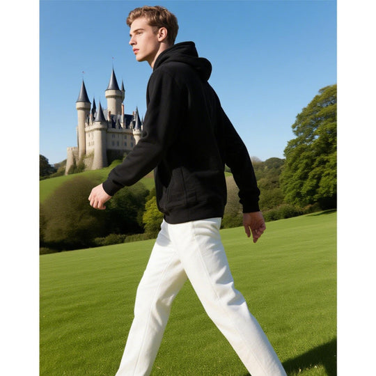 Herren nan lässiger Kapuzenpullover mit Kängurutasche, Tunnelzug und gerippten Bündchen Shop Nory