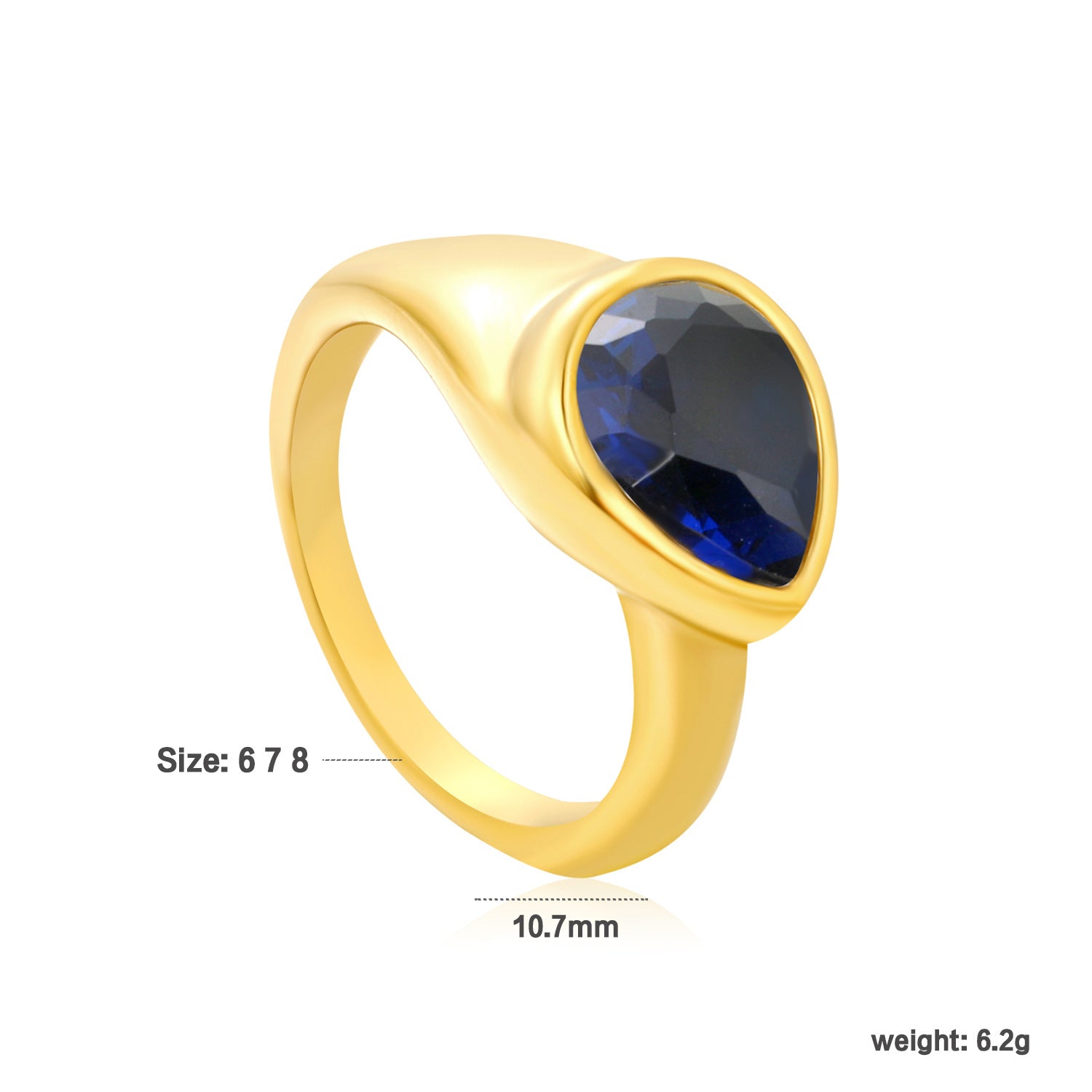 Damen stilvoller Ring mit rosa Quarz und hochwertiger Goldbeschichtung Shop Nory