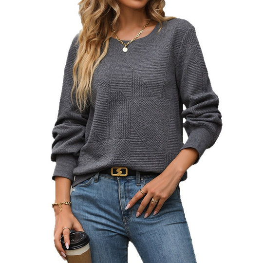 Damen Bequemer Strickpullover mit strukturiertem Design Shop Nory