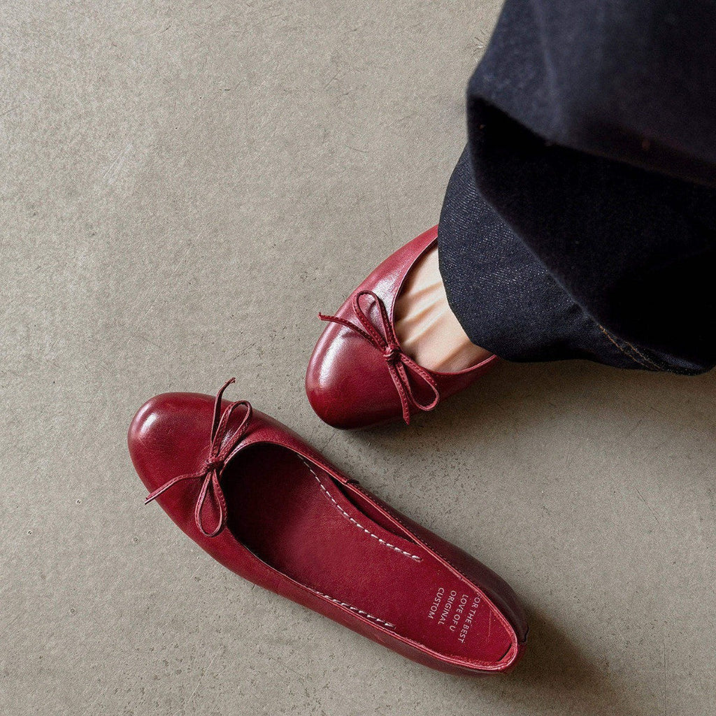Damen Ballerinas mit dekorativem Schleifendetail