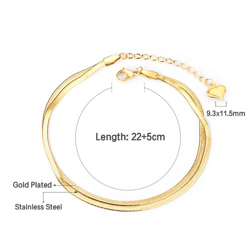 Damen elegante, antiallergische Edelstahlarmband mit verstellbarem Verschluss Shop Nory