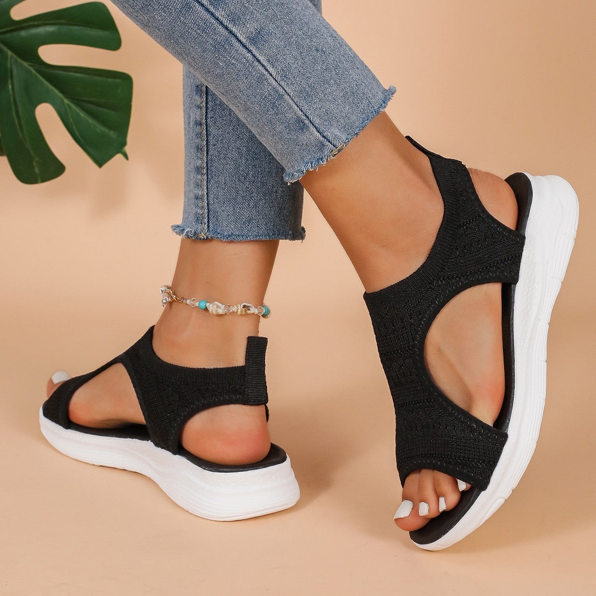 Damen Atmungsaktive Sandalen mit elastischem Tragekomfort
