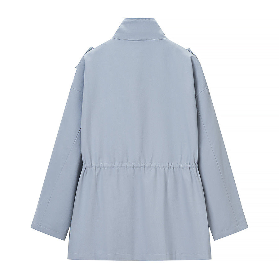 Damen Kurzparka mit hohem Stehkragen, Tunnelzug und Mehrfachtaschen Shop Nory