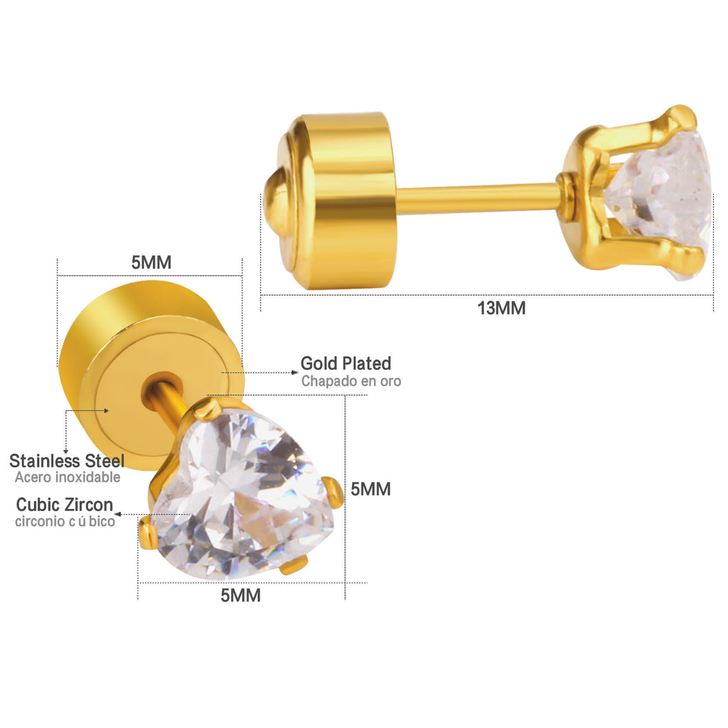 Damen Ohrstecker aus hochwertigem Edelstahl mit funkelndem Zirkonia Shop Nory