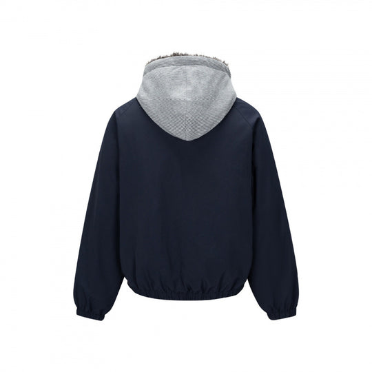 Herren Gefütterte Kapuzenjacke im Bomberstil mit Teddyfutter und elastischem Saum Shop Nory