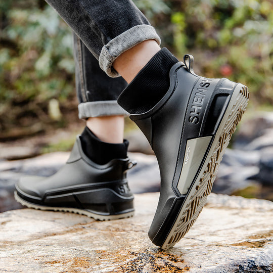 Herren Wasserdichte Gummi-AnklShop Noryoots im Chelsea-Stil mit rutschfester Profillaufsohle Shop Nory