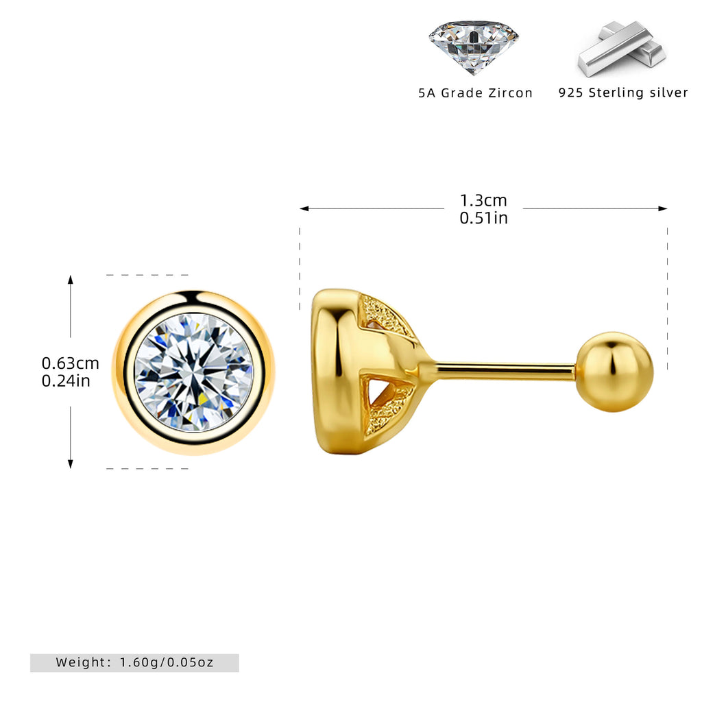 Damen Piercing mit funkelndem 5A Zirkon aus hochwertigem 925 Sterling Silber Shop Nory