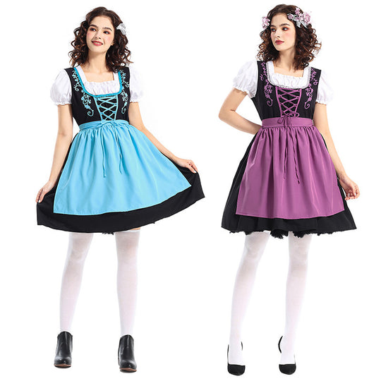 Damen nan traditionelles Dirndlkleid mit dekorativer Schnürung und abnehmbarer Schürze Shop Nory