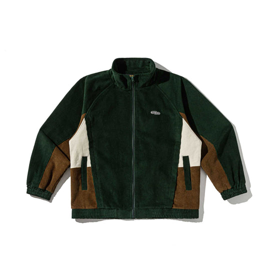 Unisex Kurz geschnittene Cord-Trackjacke im Retro-Utility-Stil mit Stehkragen Shop Nory