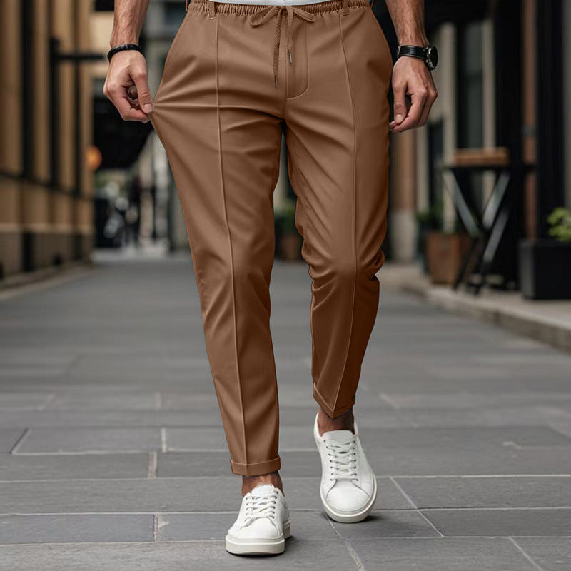 Herren nan tapered Freizeithose mit Bundfalten und elastischem Kordelzug Shop Nory