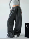 Damen Bequeme weite Jogginghose mit elastischem Bund und praktischen Taschen