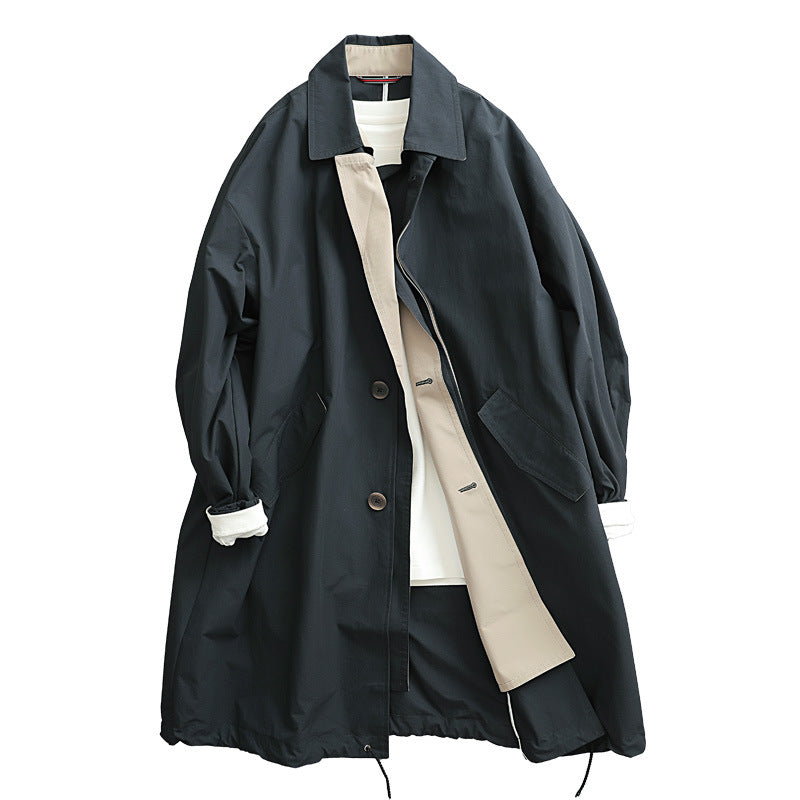 Damen Oversize-Trenchcoat aus atmungsaktivem Baumwollmischgewebe mit verdeckter Knopfleiste Shop Nory