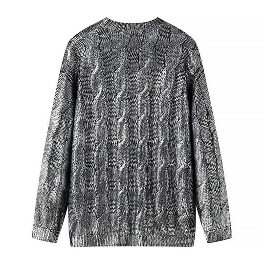 Damen Oversize-Zopfstrickpullover mit Rundhals Shop Nory