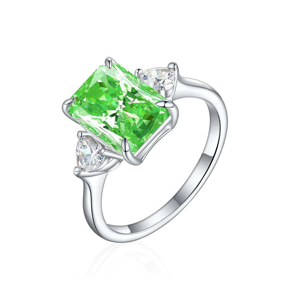 Damen Eleganter Zirkonring mit strahlendem Aquamarin-Shop Nory