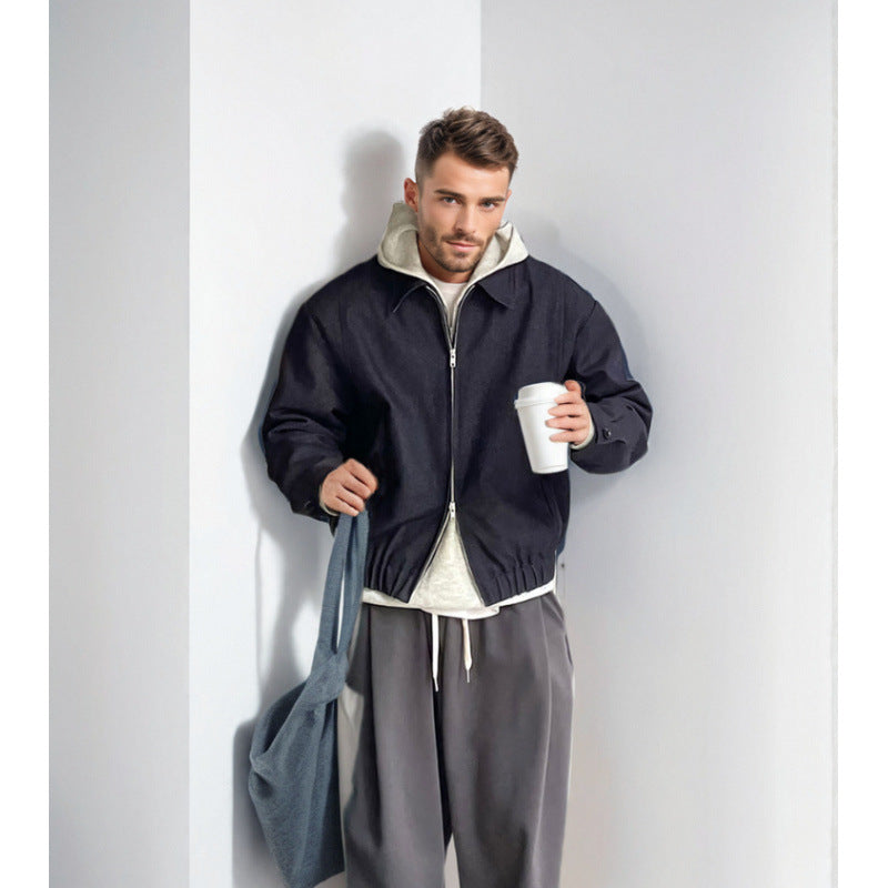 Herren Kapuzen-Halbzip-Pullover aus weichem Strukturstrick Shop Nory