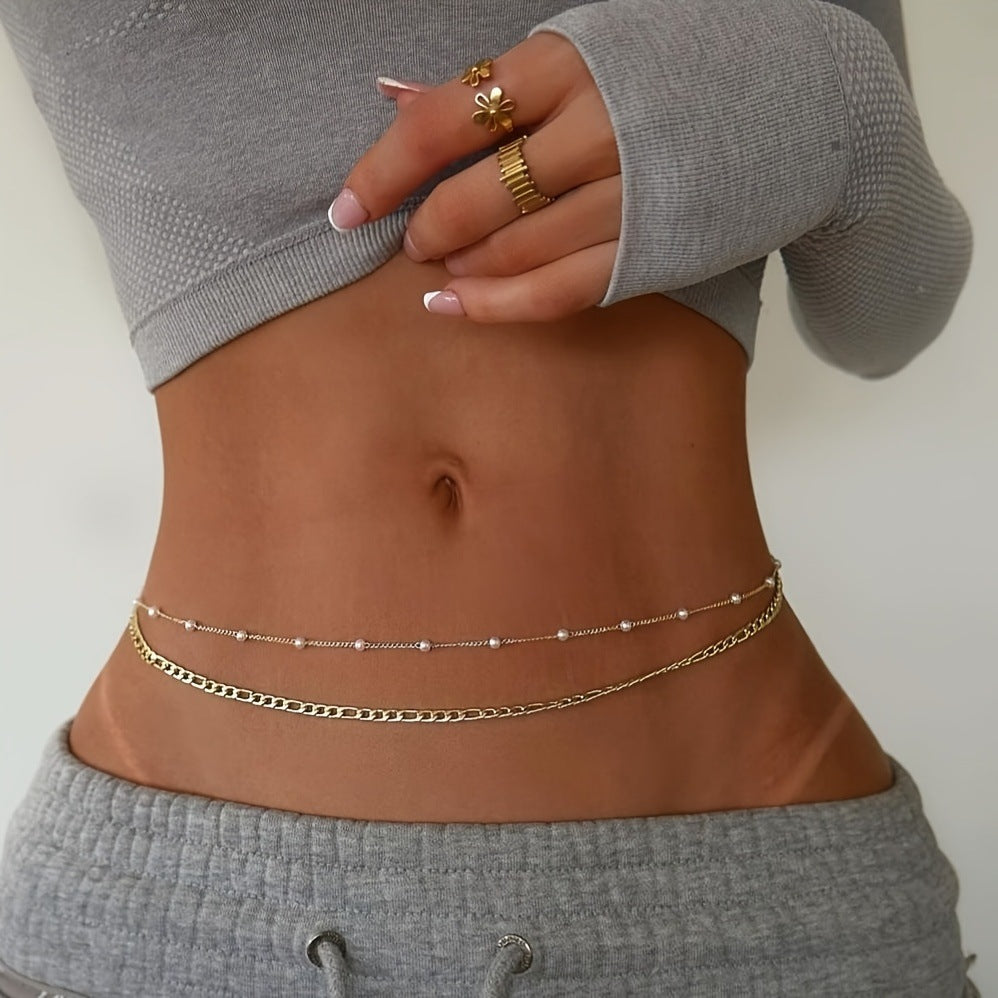 Damen automatische Gliederkette mit funkelnden Perlen und edlem Design Shop Nory