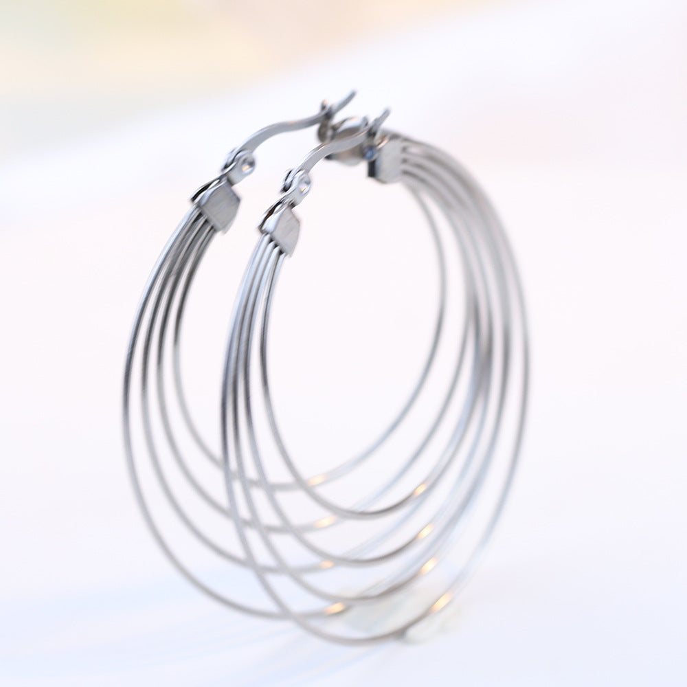 Damen Creolen im eleganten Drahtdesign Shop Nory