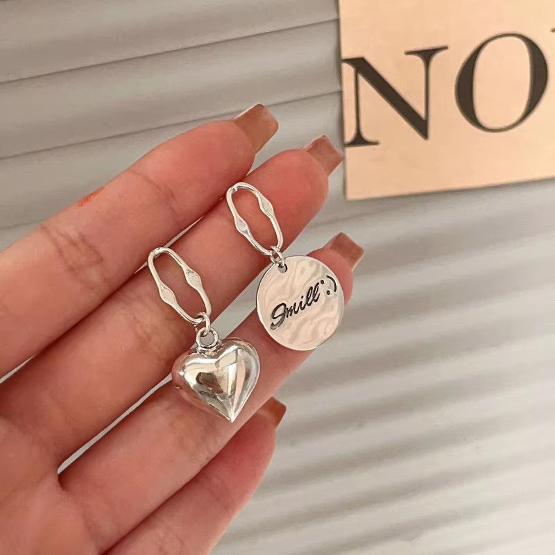 Damen Ohrringe mit verspieltem Smiley- und Herzdesign Shop Nory
