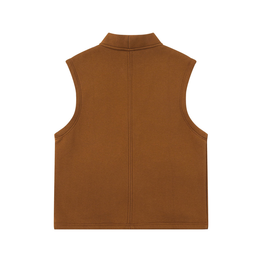 Unisex Utility‑Weste mit V-Ausschnitt, großformatigen Klappentaschen und Knopfleiste Shop Nory