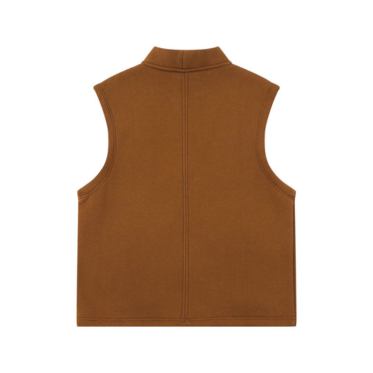 Unisex Utility‑Weste mit V-Ausschnitt, großformatigen Klappentaschen und Knopfleiste Shop Nory