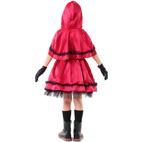 Mädchen Märchenhaftes Rotkäppchen Kostüm mit elegantem Tüllrock und detailverliebtem Umhang Shop Nory