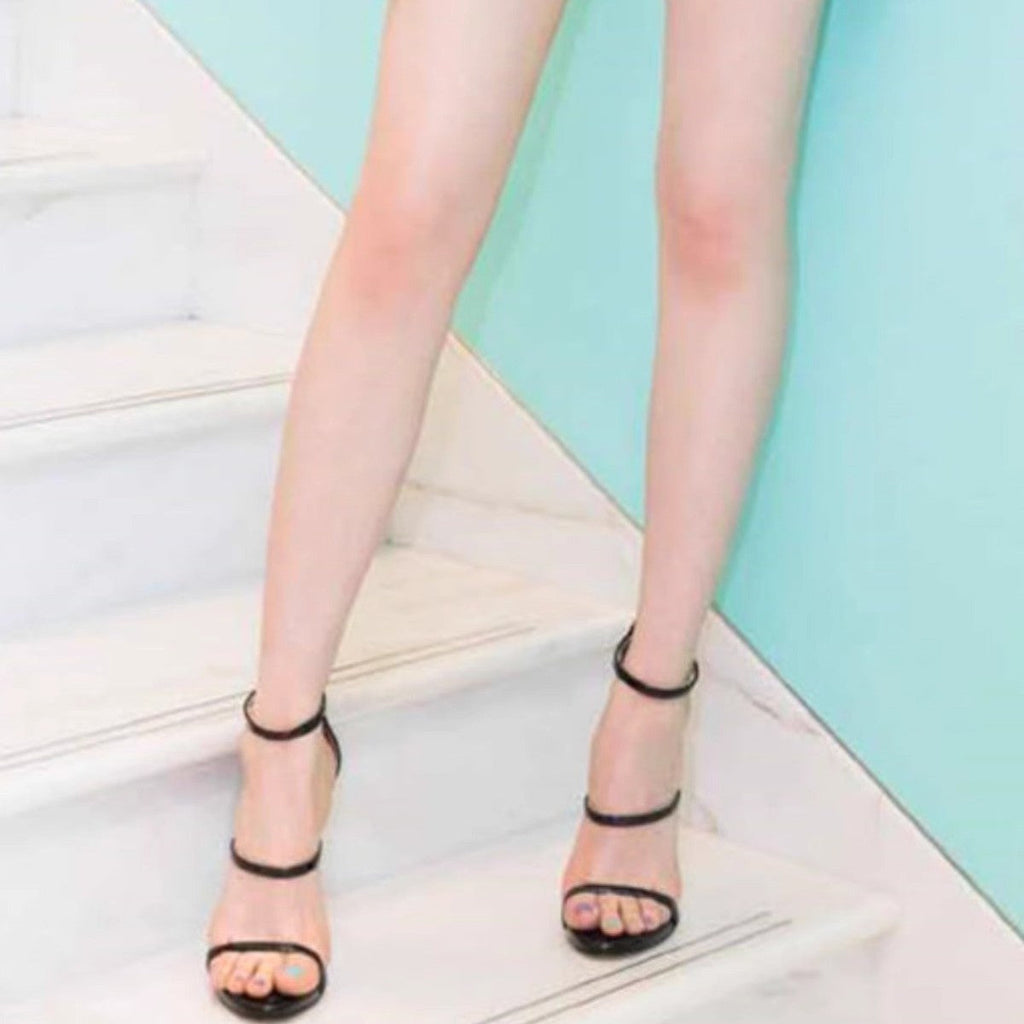 Damen elegante Stiletto Sandalen mit zarten Riemchen