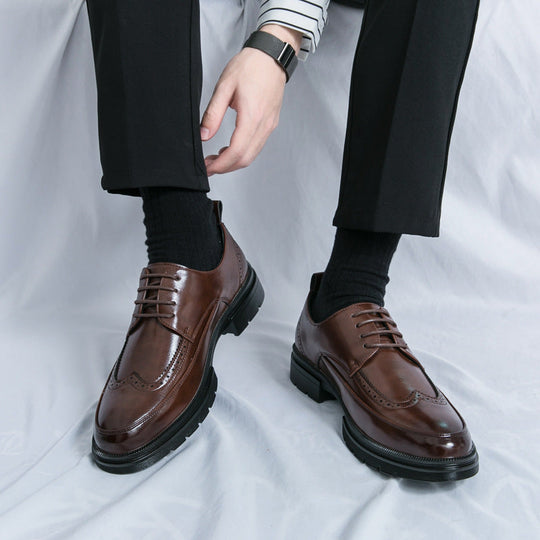 Herren Elegante Schnürschuhe aus hochwertigem Leder mit rutschfester Sohle