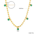 Damen elegante Halskette mit funkelnden Zirkonia und poliertem Goldfinish Shop Nory