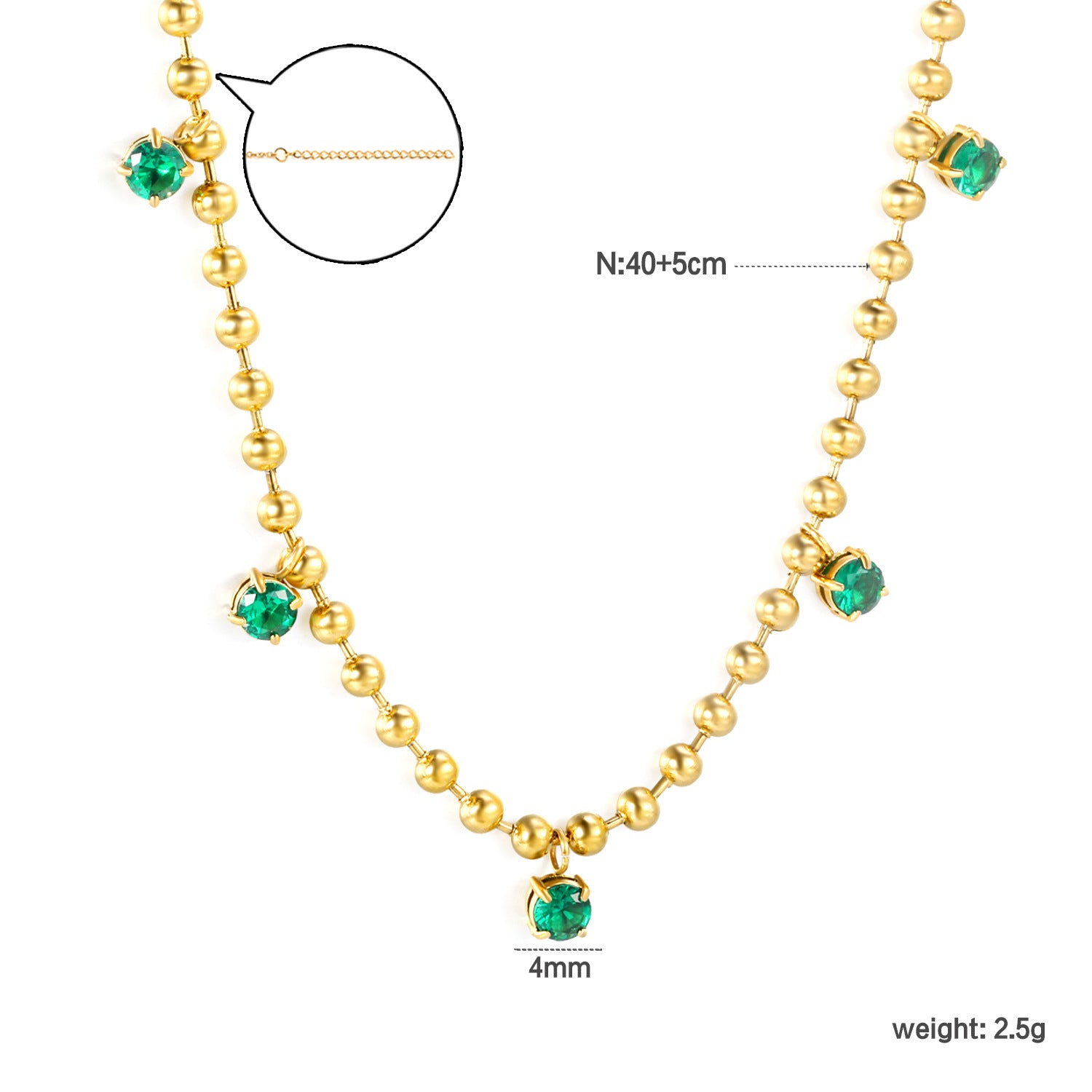 Damen elegante Halskette mit funkelnden Zirkonia und poliertem Goldfinish Shop Nory
