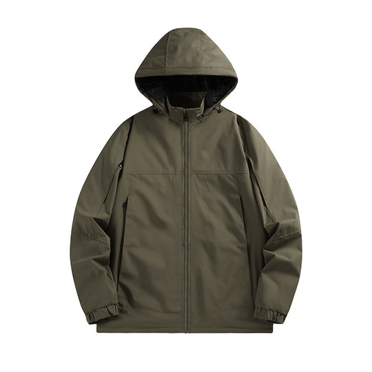 Herren Wasserabweisende Softshelljacke mit Kapuze, winddicht und atmungsaktiv Shop Nory