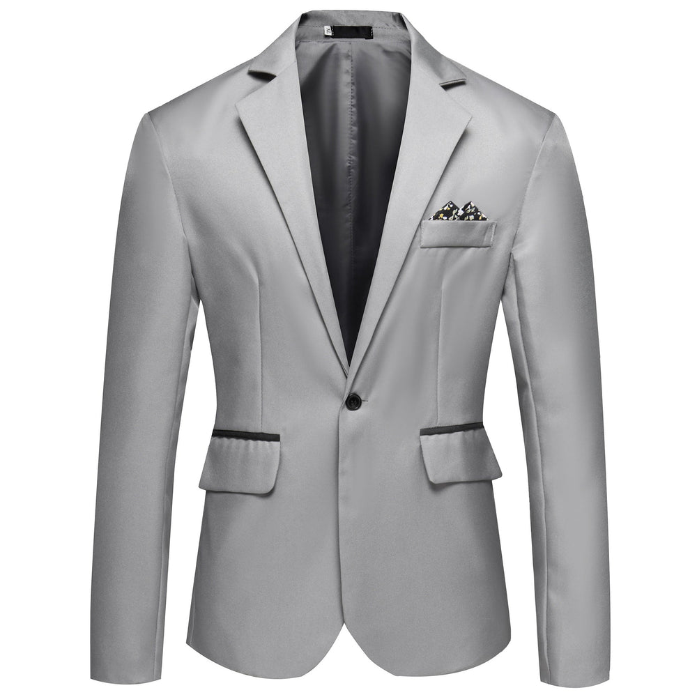 Herren modischer und eleganter Anzugjacke mit satiniertem Finish