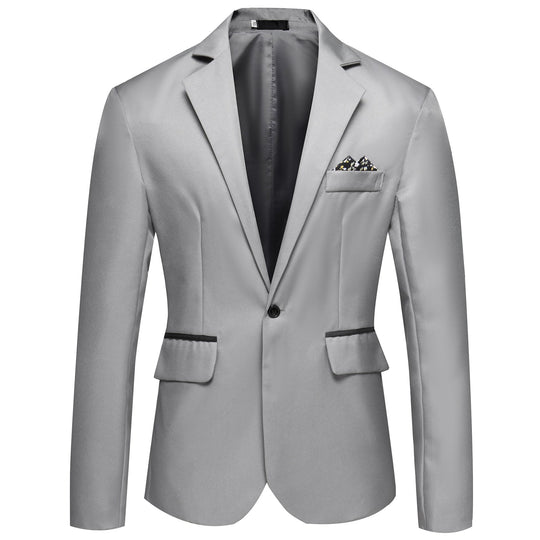 Herren modischer und eleganter Anzugjacke mit satiniertem Finish