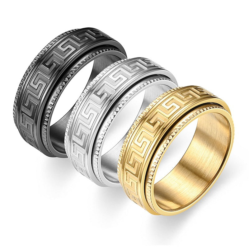 Herren Ring mit kunstvollem geometrischen Muster Shop Nory