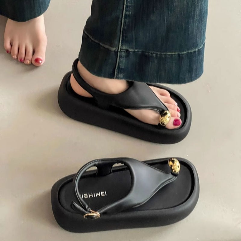 Damen modische Sling-Sandalen mit flexibler Sohle und elegantem Riemchen