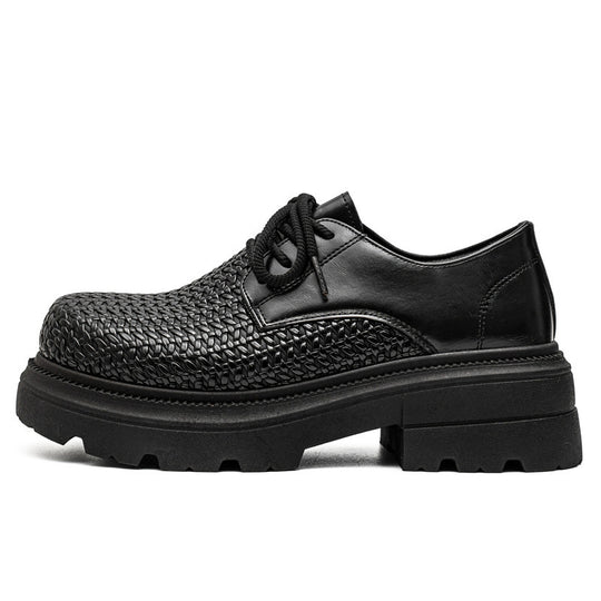 Damen gewebte Plateau-Derby-Schuhe mit robuster Profilsohle, atmungsaktivem Flechtoberteil und gepolstertem Komfortfußbett Shop Nory