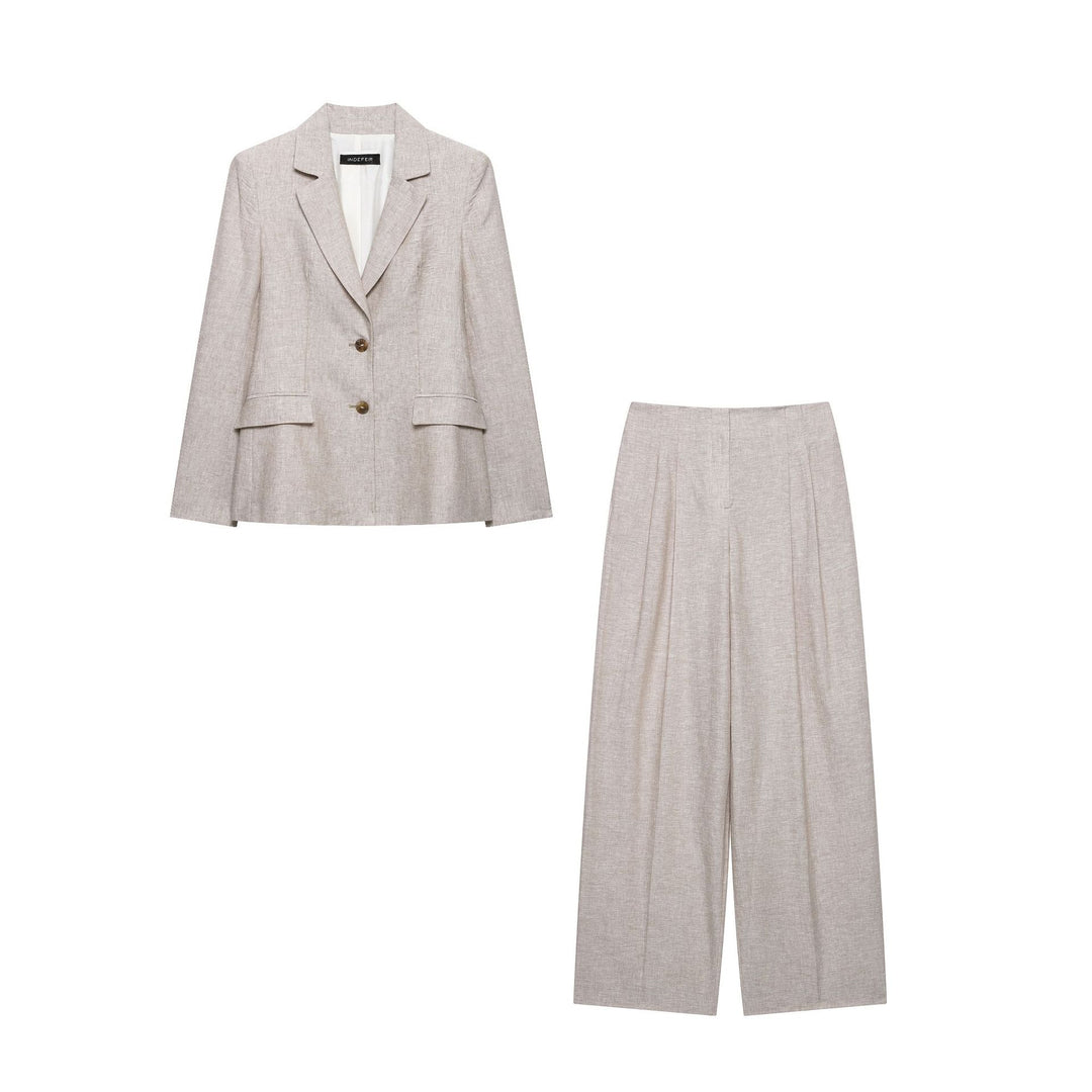 Damen Hochtaillierte Culotte-Palazzohose mit Bügelfalte und weitem Bein Shop Nory