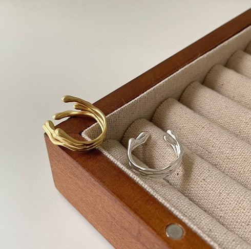 Damen Offener Ring mit kunstvollem Astdesign Shop Nory