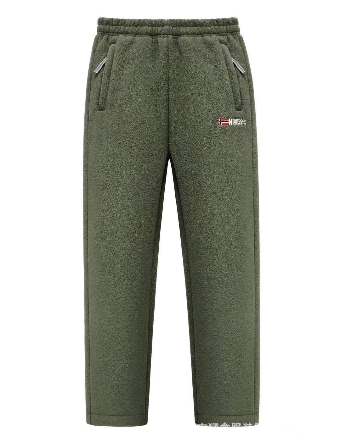 Damen Fleece-Hose mit elastischem Bund, Reißverschlusstaschen und Thermo-Innenfutter Shop Nory
