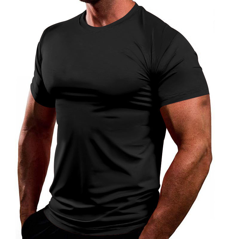 Herren Sportliches Basic T-Shirt aus atmungsaktiver Baumwolle