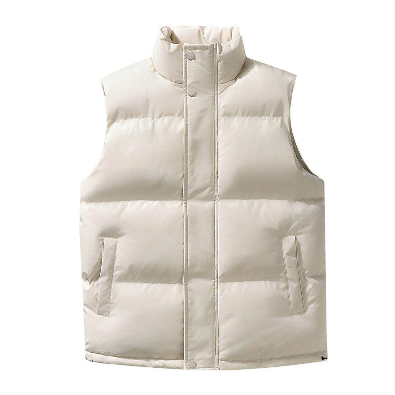 Damen Oversize Puffer‑Weste mit hohem Stehkragen, Frontblende und verstellbarem Kordelzugsaum Shop Nory