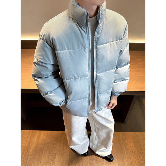 Unisex wattierte Steppjacke mit Stehkragen, zwei Taschen und elastischen Bündchen Shop Nory
