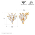 Damen Ohrstecker mit luxuriösem Zirkon-Anordnung aus 925 Sterling Silber Shop Nory