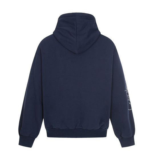 Herren Oversize Kapuzenpullover mit ornamentalem Kreuz‑Print und Nieten Shop Nory