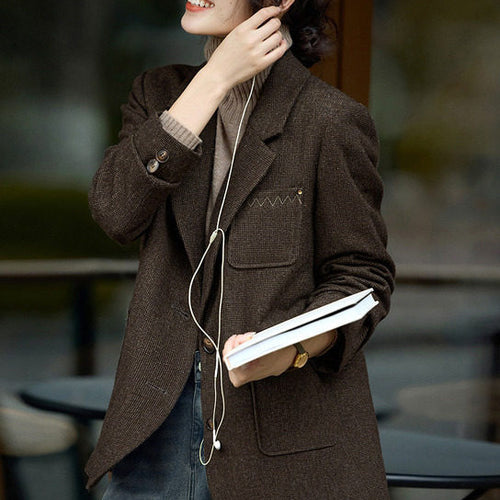 Damen Modern geschnittener Blazer mit strukturiertem Stoff Shop Nory