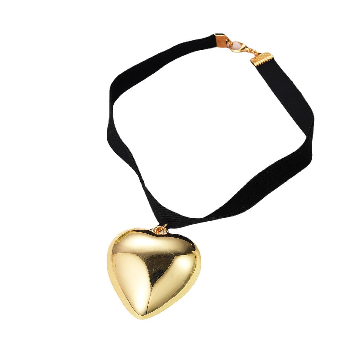 Damen Choker-Halskette mit herzförmigem Anhänger aus hochwertigem Metall Shop Nory