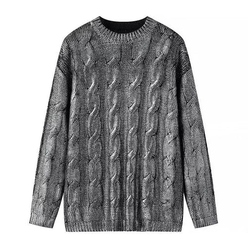 Damen Grobgestrickter Zopfstrick-Pullover mit Rundhals und Oversize-Schnitt Shop Nory