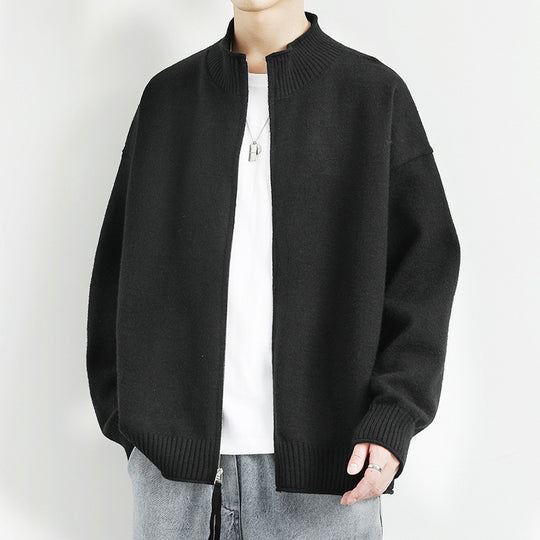 Damen Freizeit Strickjacke mit hohem Kragen und Reißverschluss Shop Nory