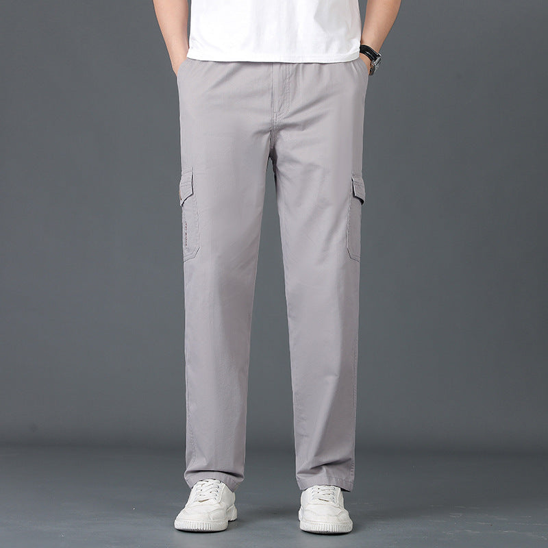 Herren Leichte Baumwoll‑Utility‑Cargohose mit elastischem Bund und geradem Bein Shop Nory