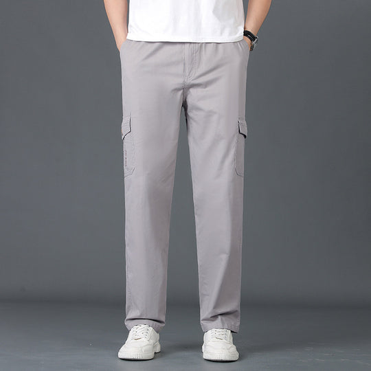Herren Leichte Baumwoll‑Utility‑Cargohose mit elastischem Bund und geradem Bein Shop Nory